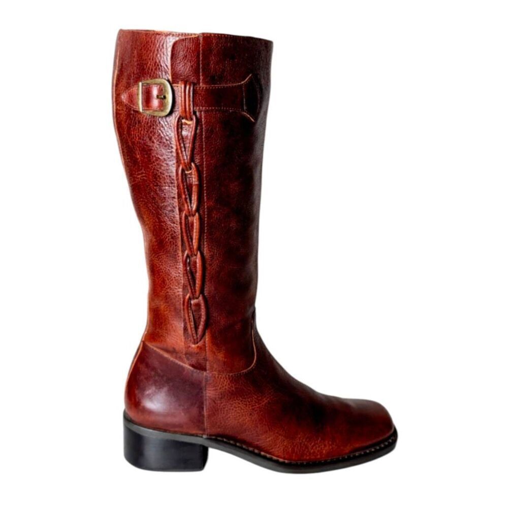 CIVICO10 Brazilian Made Distressed Leather Riding Boot Size 9M